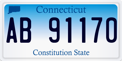 CT license plate AB91170
