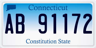 CT license plate AB91172