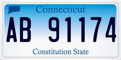 CT license plate AB91174