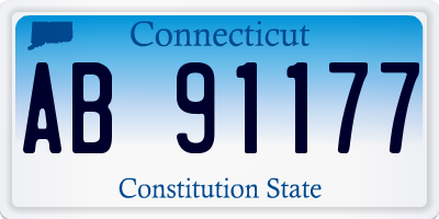 CT license plate AB91177