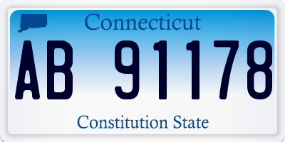 CT license plate AB91178