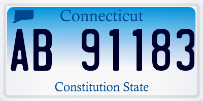 CT license plate AB91183