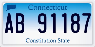 CT license plate AB91187