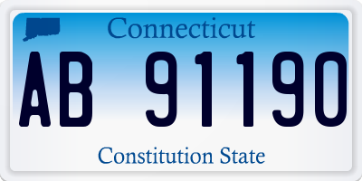 CT license plate AB91190