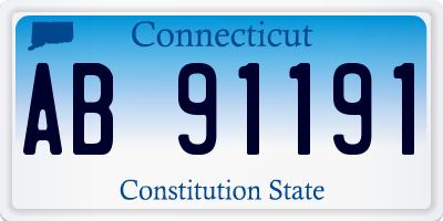 CT license plate AB91191