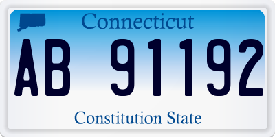 CT license plate AB91192