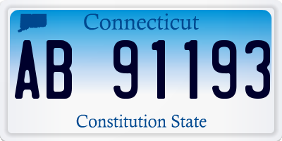 CT license plate AB91193