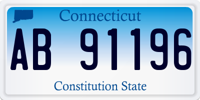 CT license plate AB91196