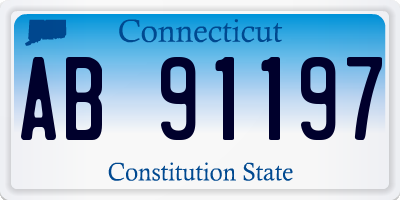 CT license plate AB91197