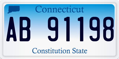 CT license plate AB91198