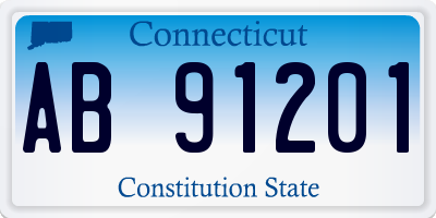 CT license plate AB91201