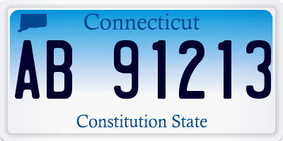 CT license plate AB91213