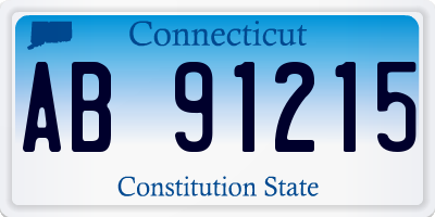 CT license plate AB91215