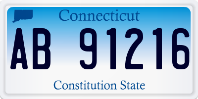 CT license plate AB91216