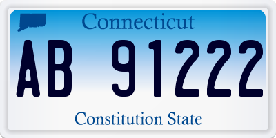 CT license plate AB91222