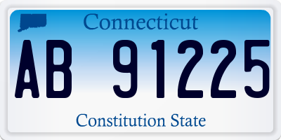 CT license plate AB91225