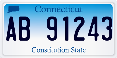 CT license plate AB91243