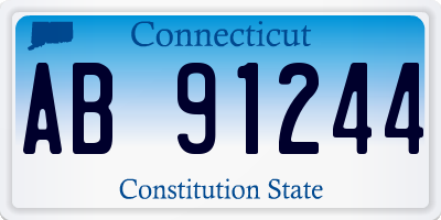 CT license plate AB91244