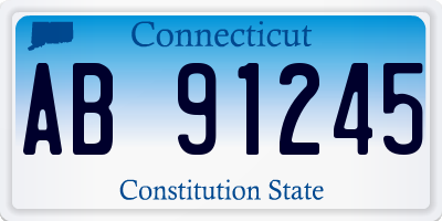 CT license plate AB91245