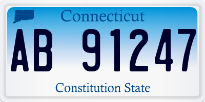 CT license plate AB91247