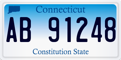 CT license plate AB91248