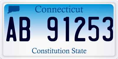 CT license plate AB91253