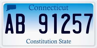 CT license plate AB91257