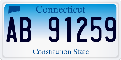 CT license plate AB91259