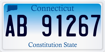 CT license plate AB91267