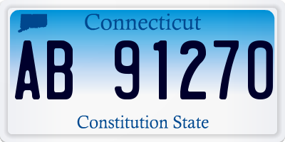 CT license plate AB91270
