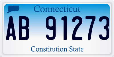 CT license plate AB91273