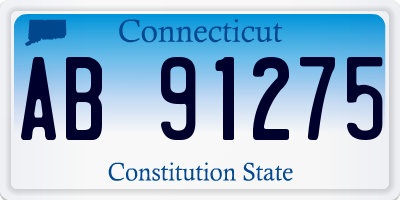 CT license plate AB91275