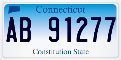 CT license plate AB91277