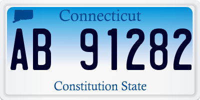 CT license plate AB91282