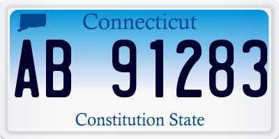 CT license plate AB91283