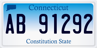 CT license plate AB91292