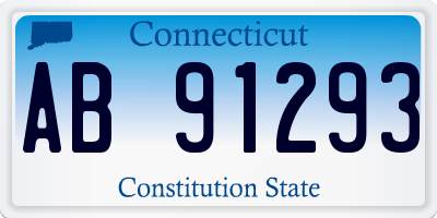 CT license plate AB91293