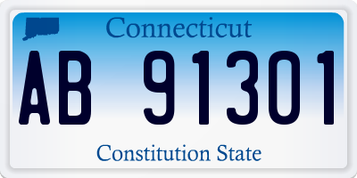 CT license plate AB91301