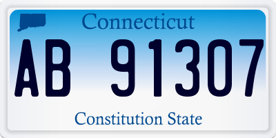 CT license plate AB91307