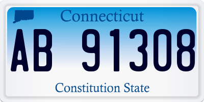 CT license plate AB91308