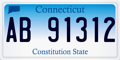 CT license plate AB91312