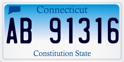 CT license plate AB91316