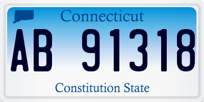 CT license plate AB91318