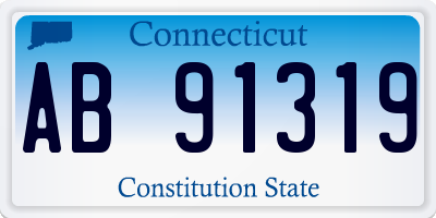 CT license plate AB91319