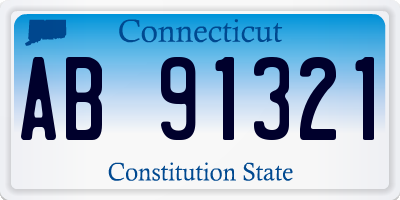 CT license plate AB91321