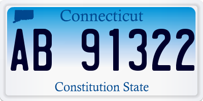 CT license plate AB91322