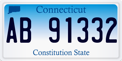 CT license plate AB91332
