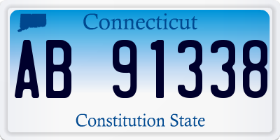 CT license plate AB91338