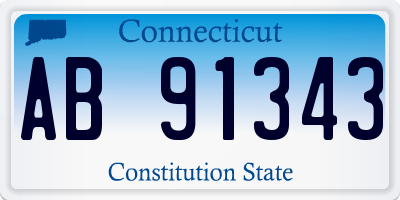 CT license plate AB91343