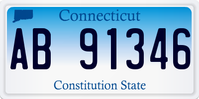 CT license plate AB91346